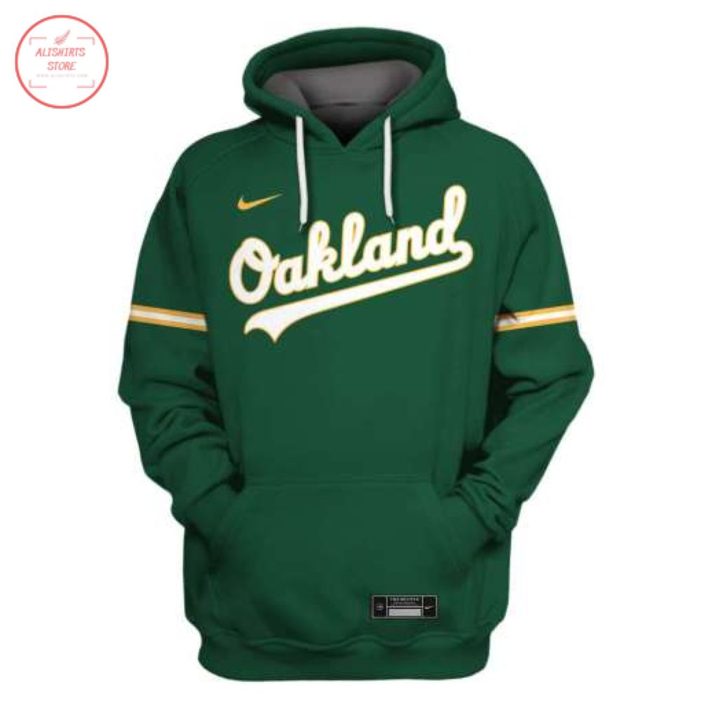 Oakland Athletics Green Personalized Hoodie 3d