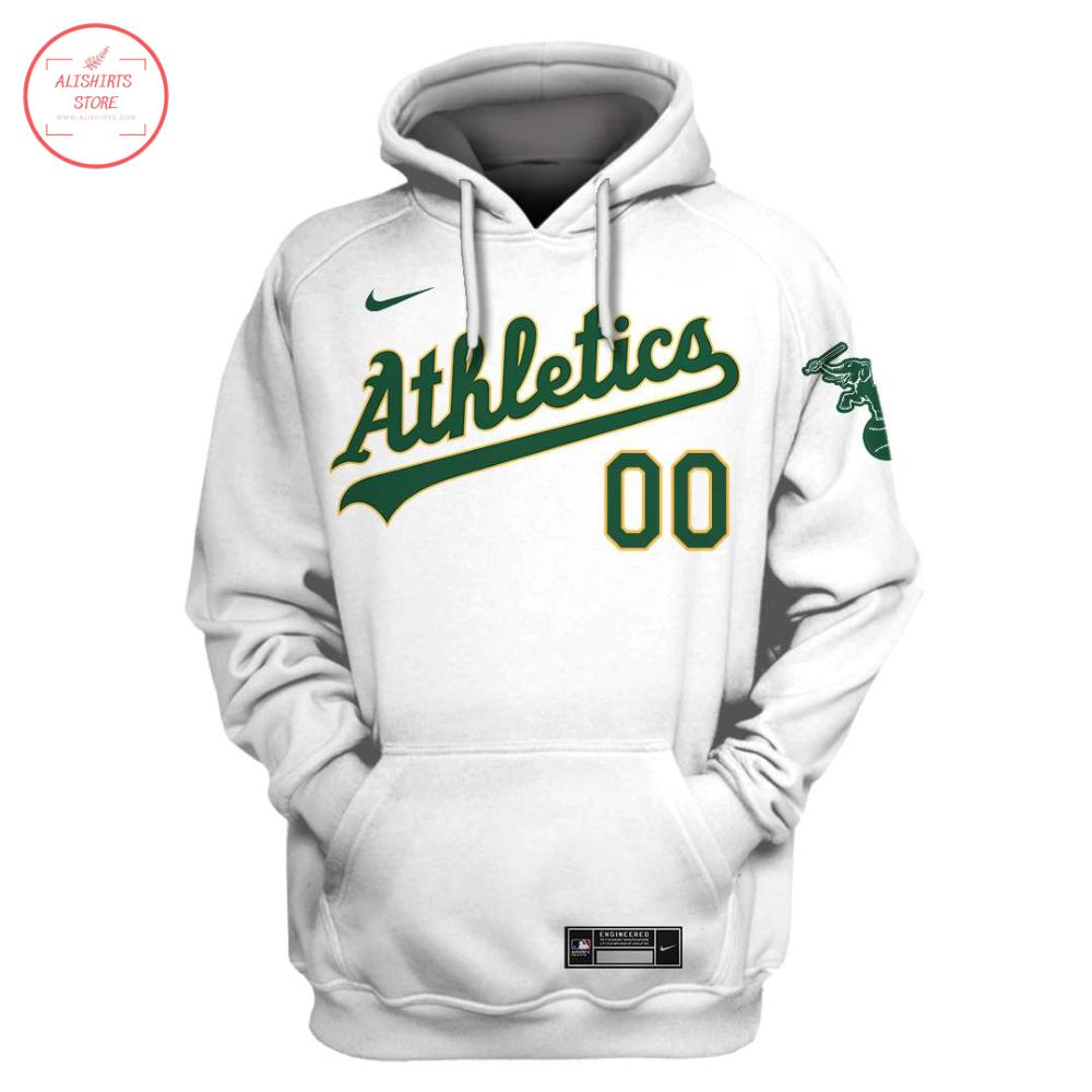 Oakland Athletics White Personalized Hoodie 3d