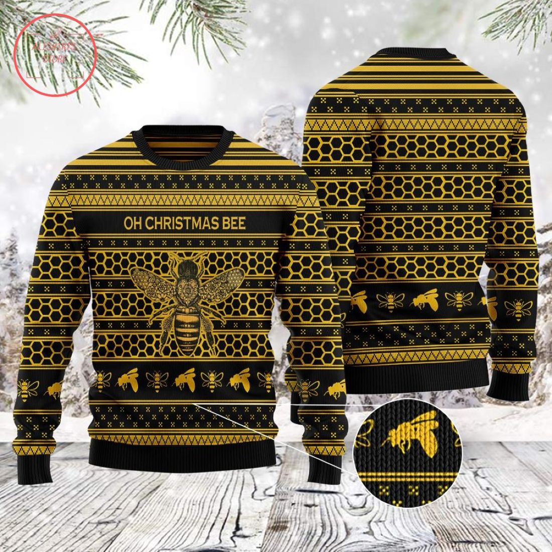 Oh Christmas Bees Ugly Christmas Sweater