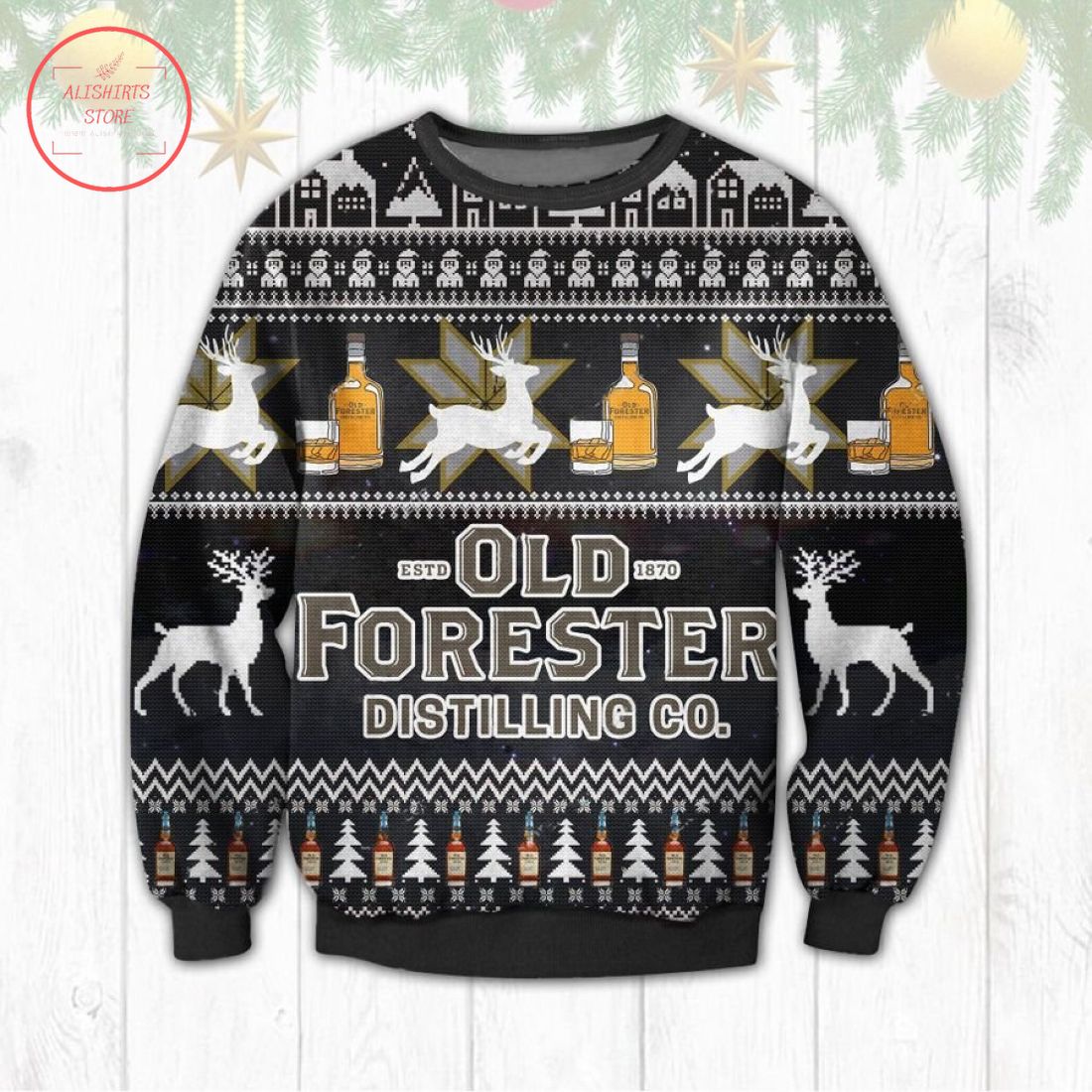 Old Forester Ugly Christmas Sweater