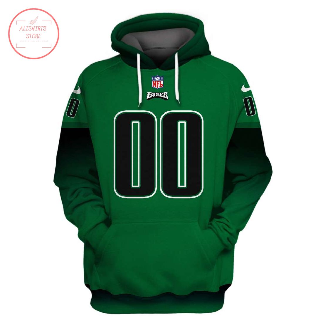 Personalized Green Philadelphia Eagles 3D Hoodie