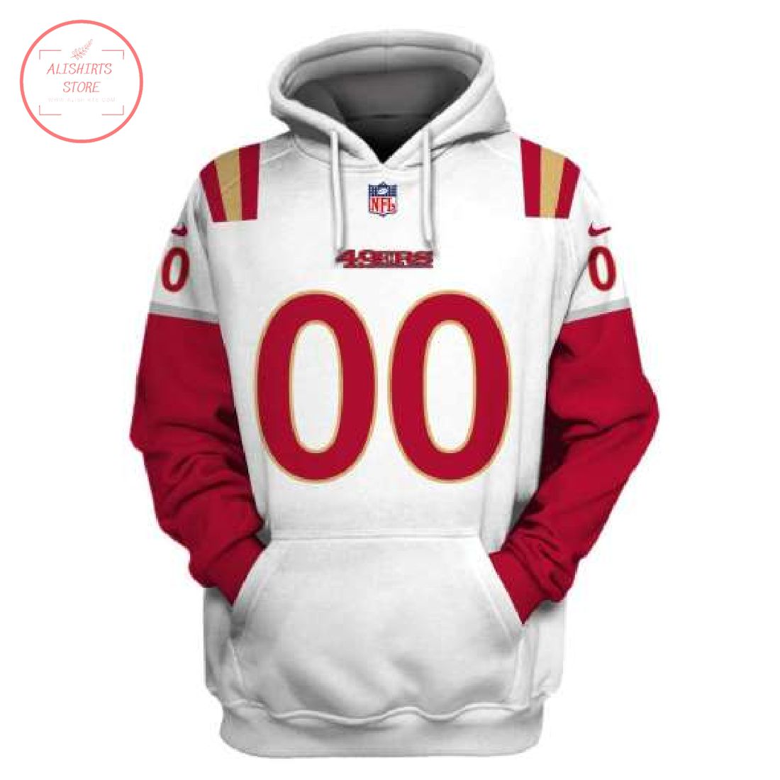 Personalized White San Francisco 49ers 3D Hoodie