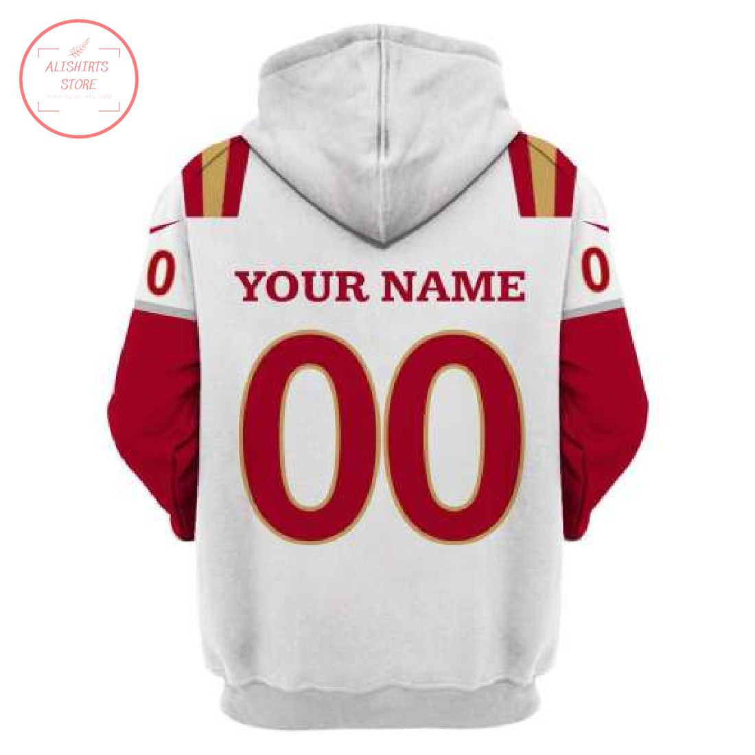 Personalized White San Francisco 49ers 3D Hoodie