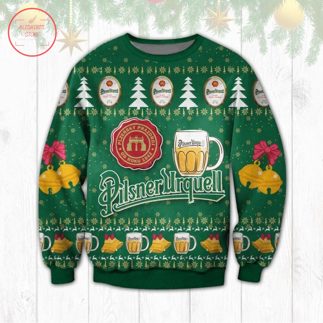 Pilsner Urquell Beer Ugly Christmas Sweater