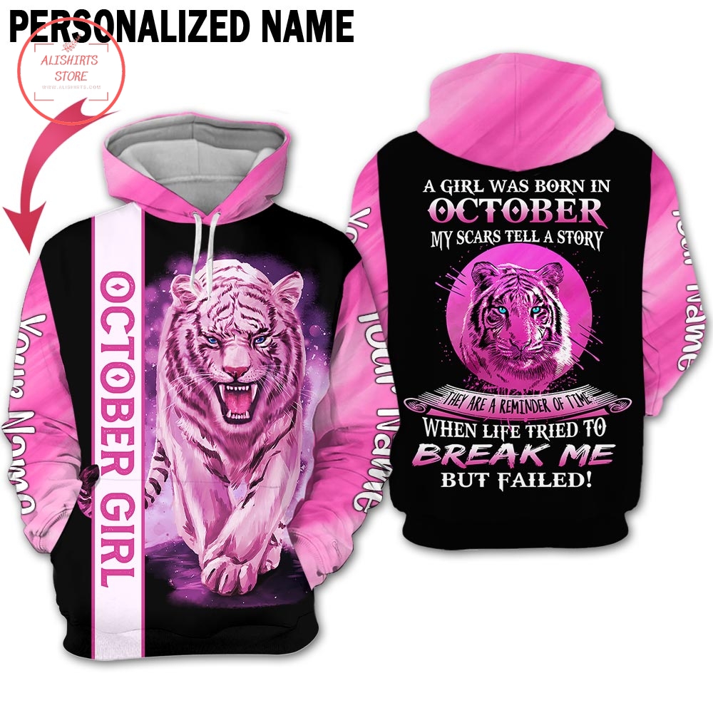 Pink Tiger Personalized 3D Hoodie