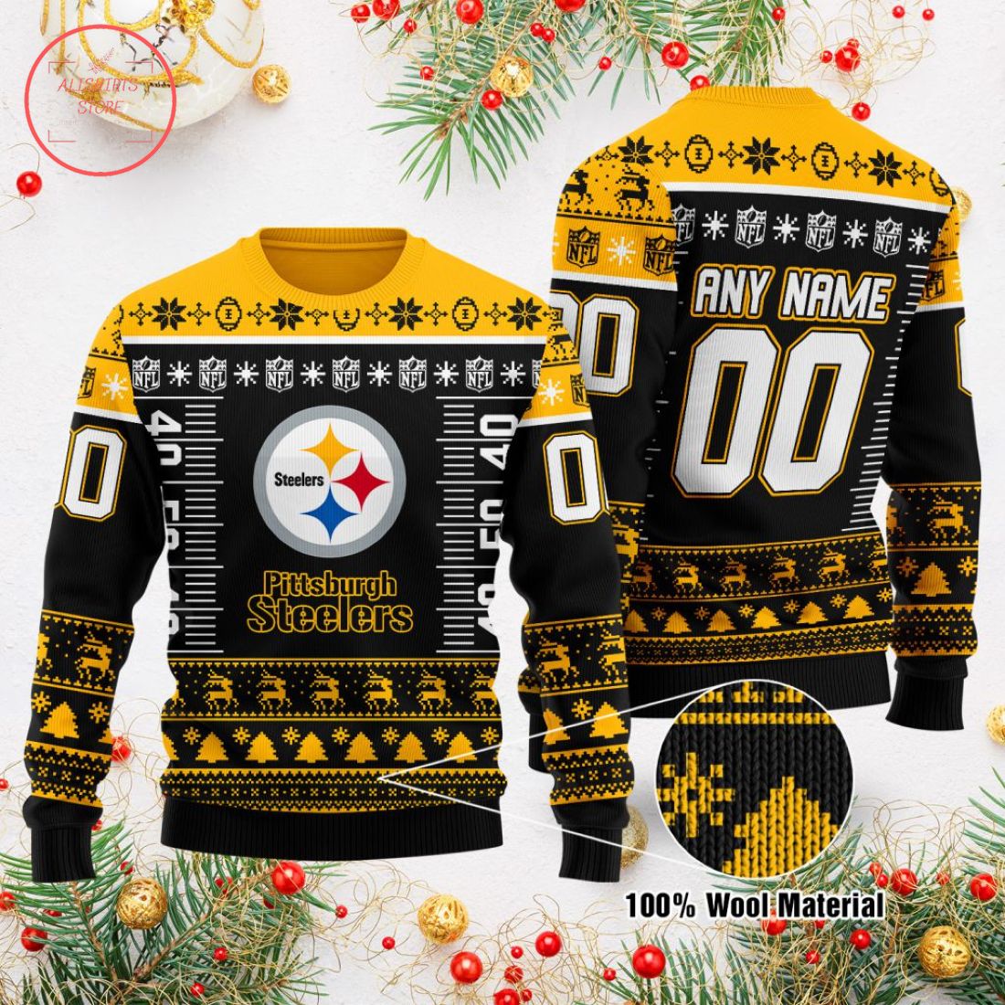 Pittsburgh Steelers 2021 Custom Ugly Christmas Sweater