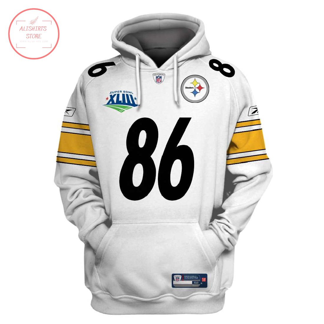 Pittsburgh Steelers 86 Ward 3D Hoodie