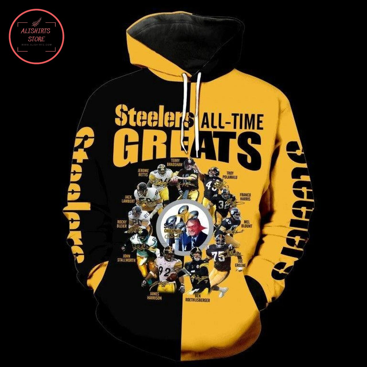 Pittsburgh Steelers All Time 3D Hoodie