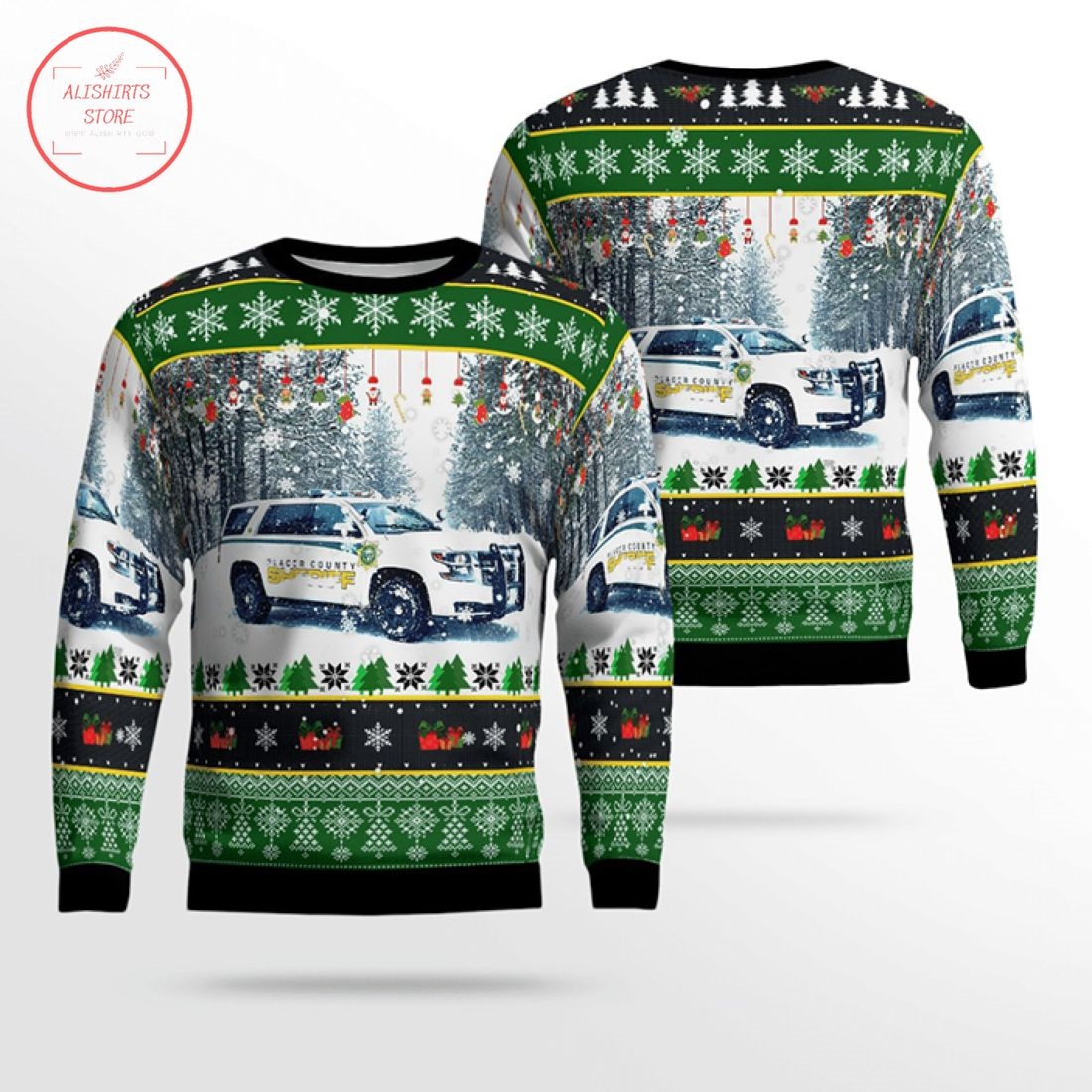 Placer County Sheriff Ugly Christmas Sweater