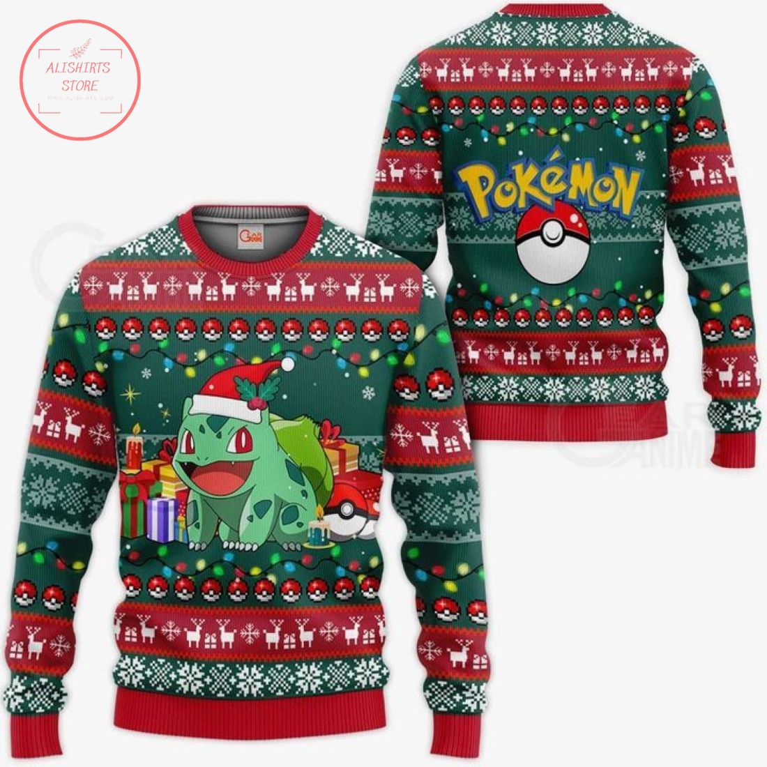 Pokemon Bulbasaur Ugly Christmas Sweater