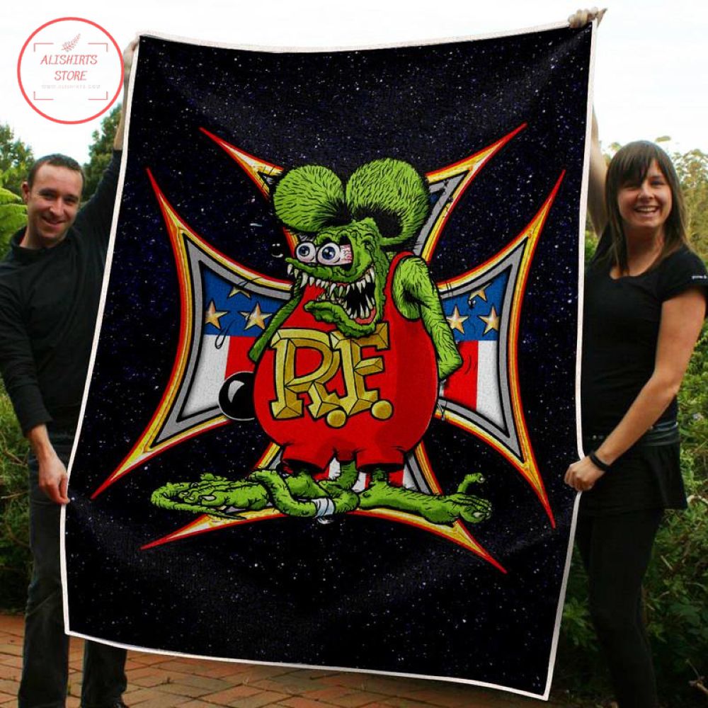 Rat Fink Alien Blanket