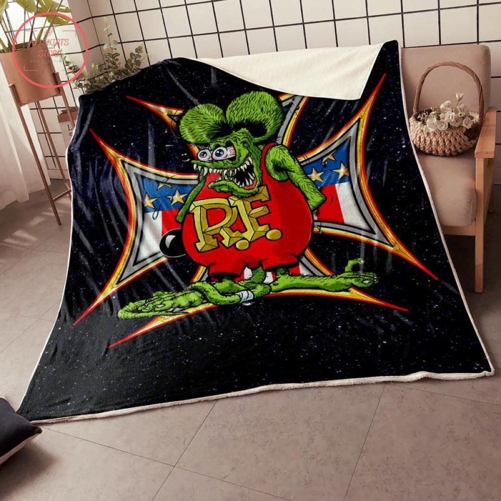 Rat Fink Alien Blanket