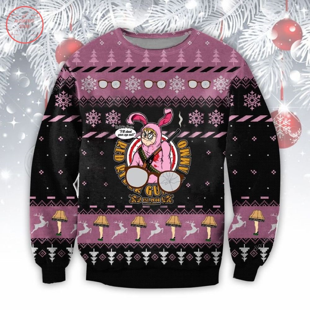 Red Ryder Guns Ammo Est 1940 Ugly Christmas Sweater