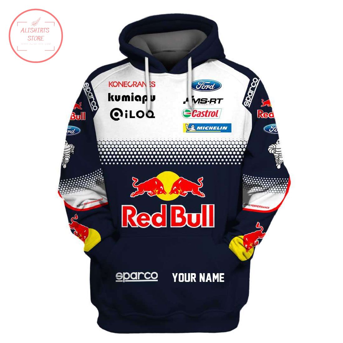 Redbull Ford 3d Personalized Hoodie
