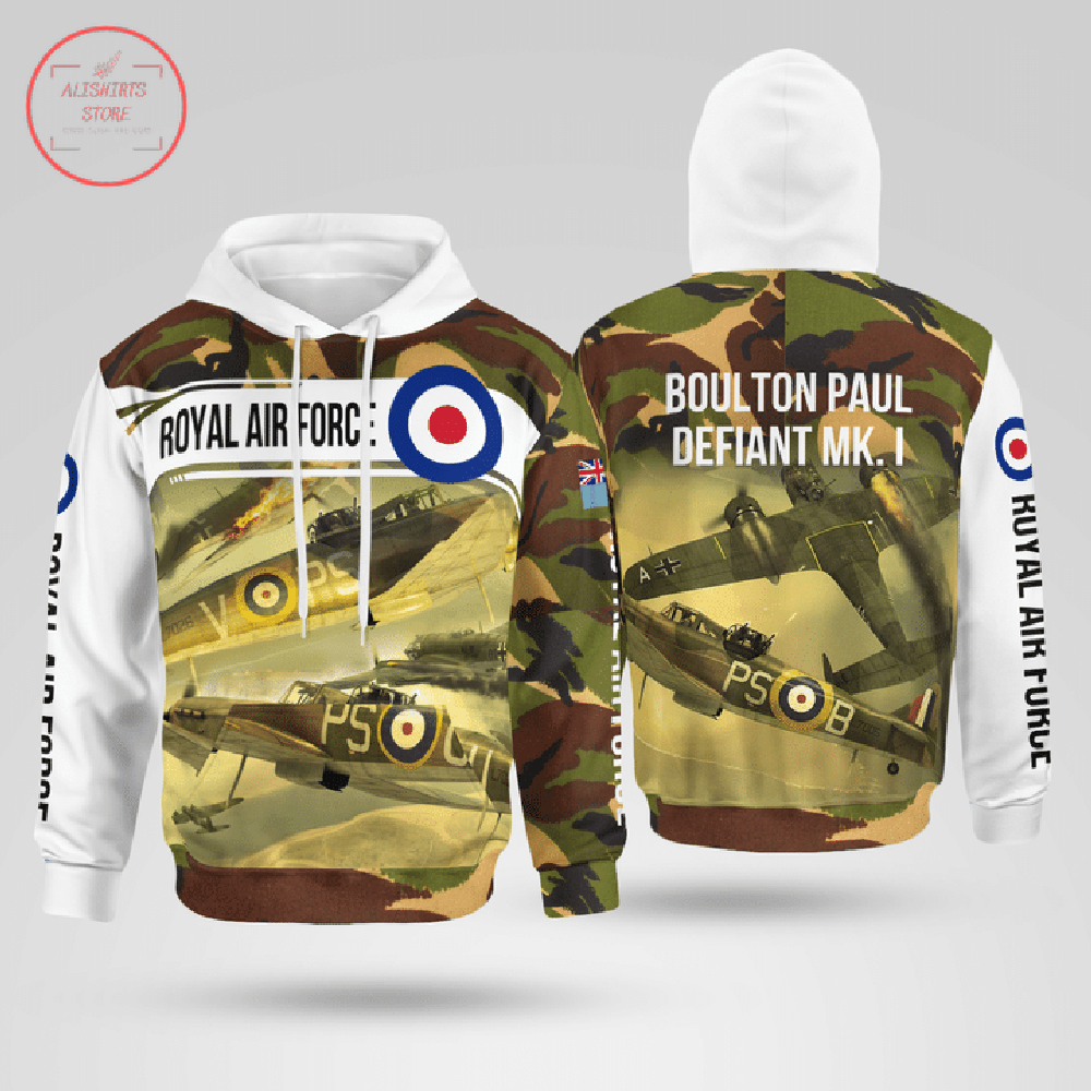 Royal Air Force Fighter 3d Hoodie Features