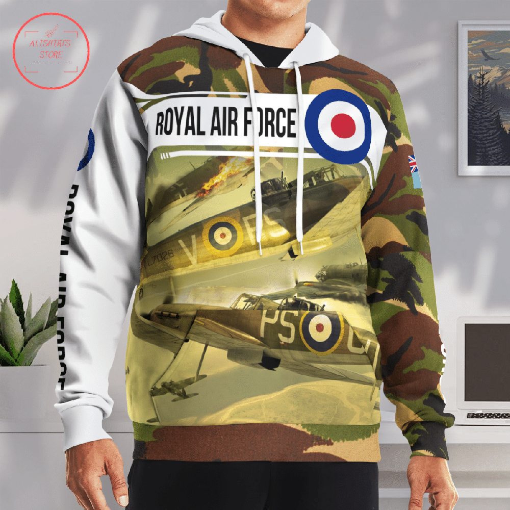 Royal Air Force Fighter 3d Hoodie Features