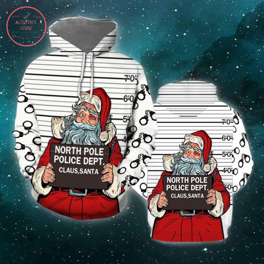Santa Claus Arrested By Police 3D Hoodie
