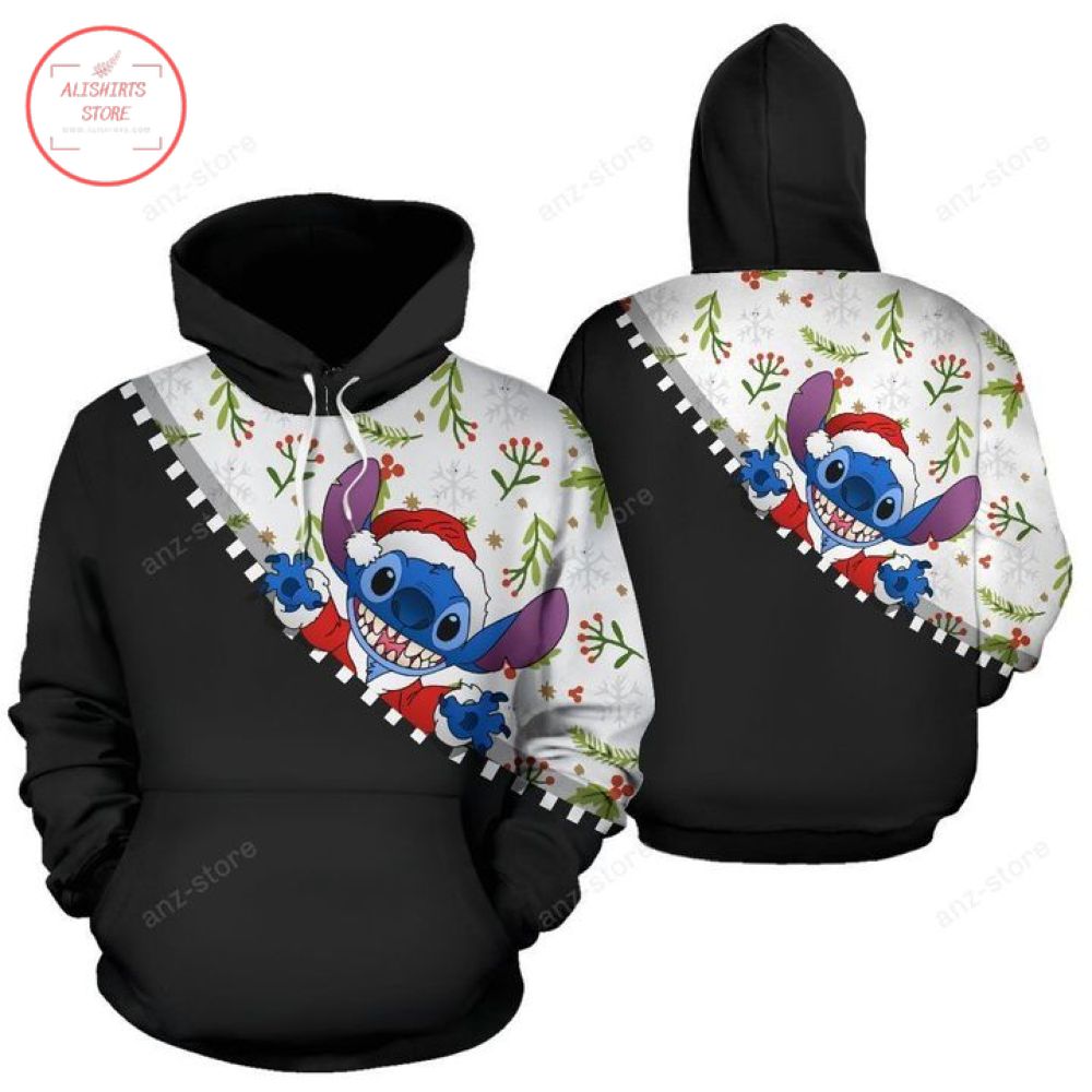 Santa Stich with Gift Christmas Hoodie