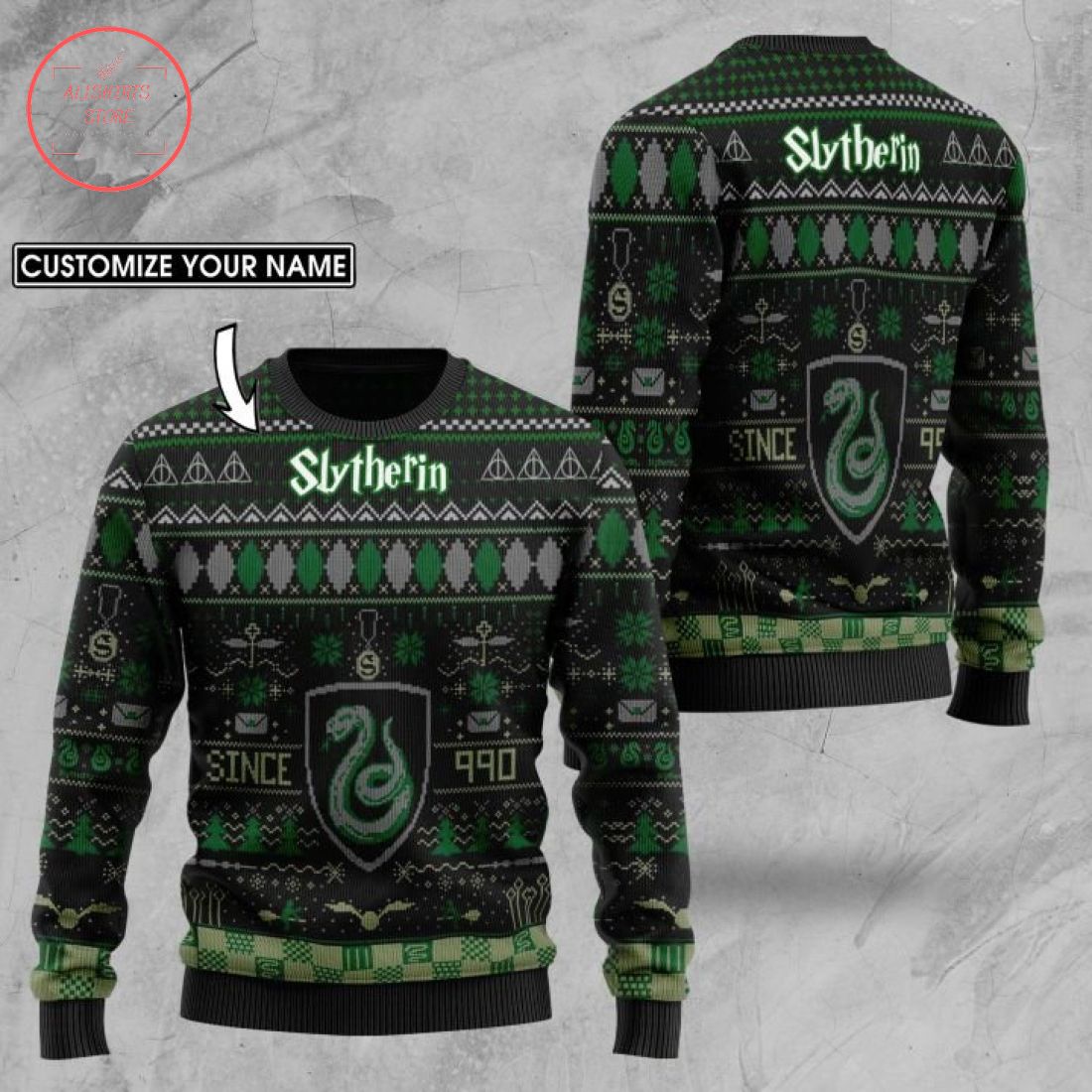 Serpent Of Slytherin Ugly Christmas Sweater
