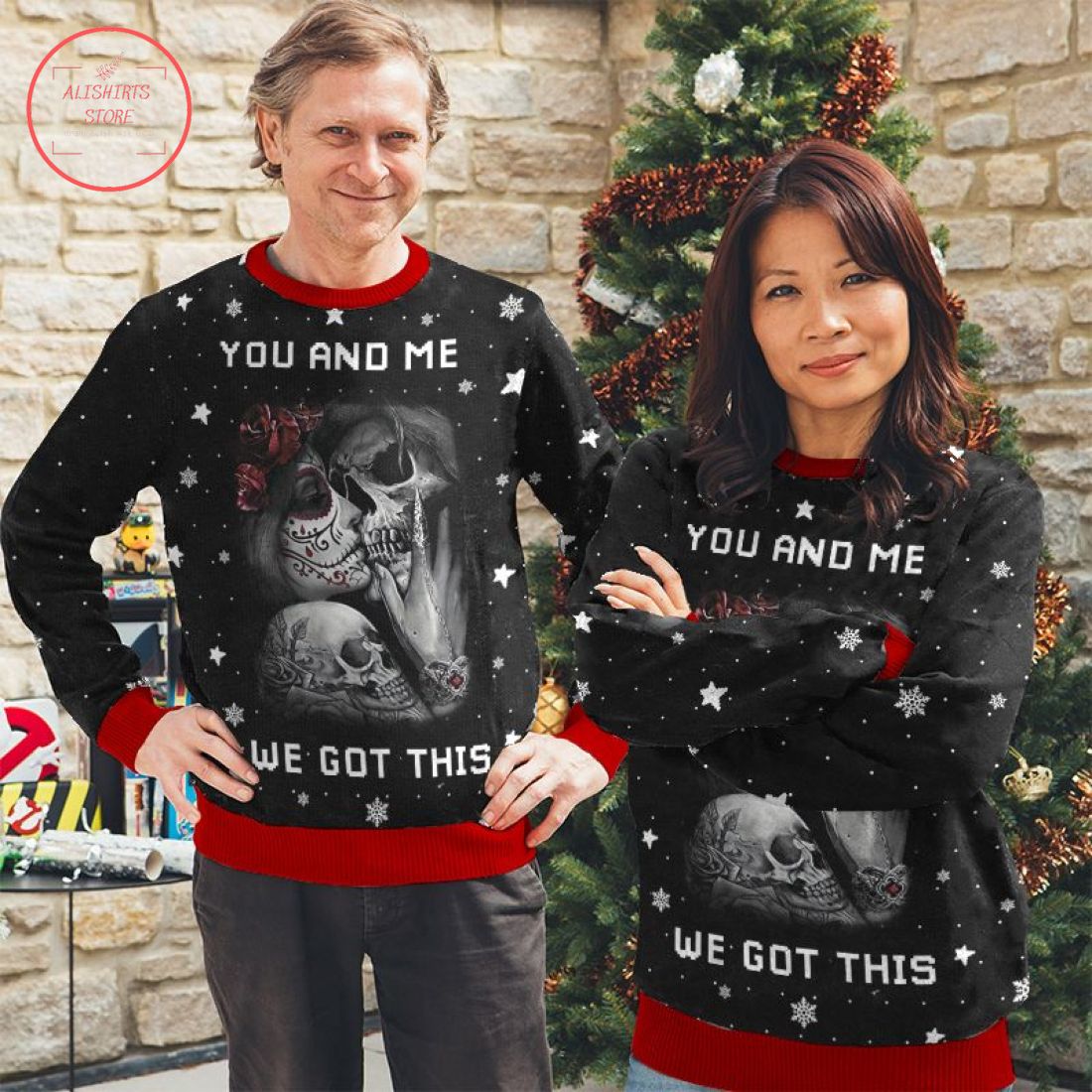 Skull You and Me We Got This Ugly Christmas Sweater