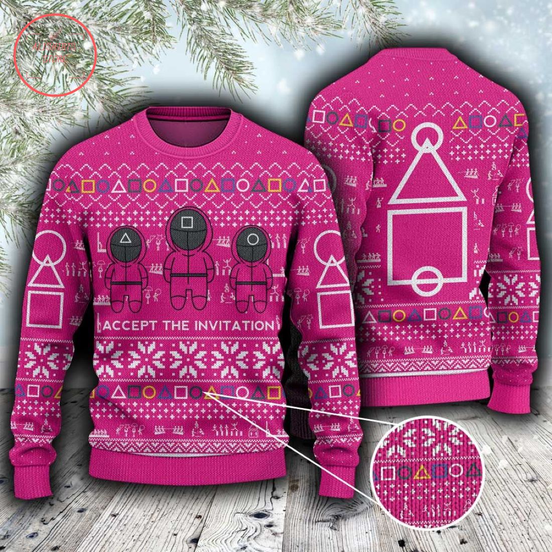 Squid Game Accept The Invitation Ugly Sweater