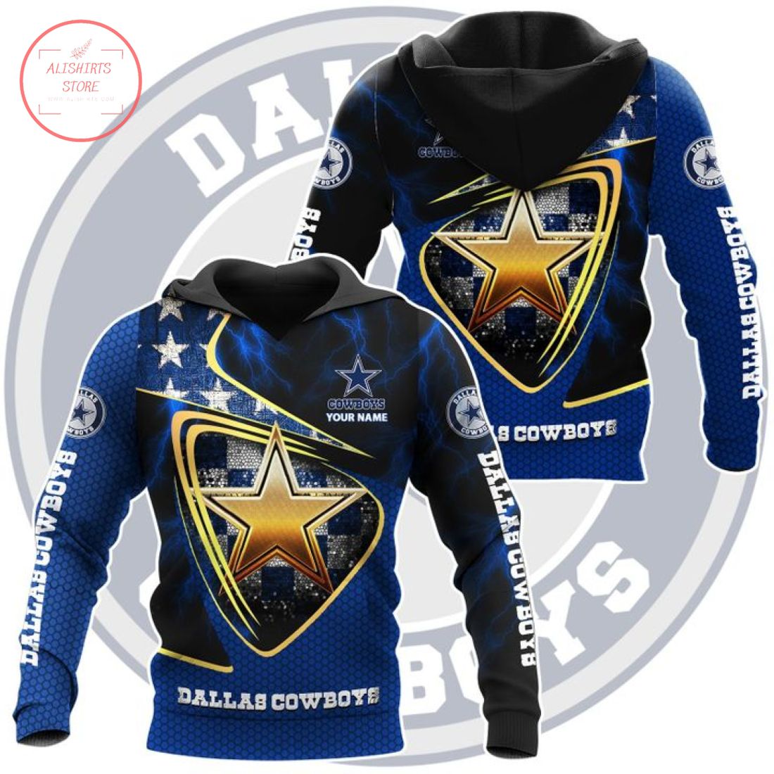 Star Dallas Cowboys 3D Hoodie