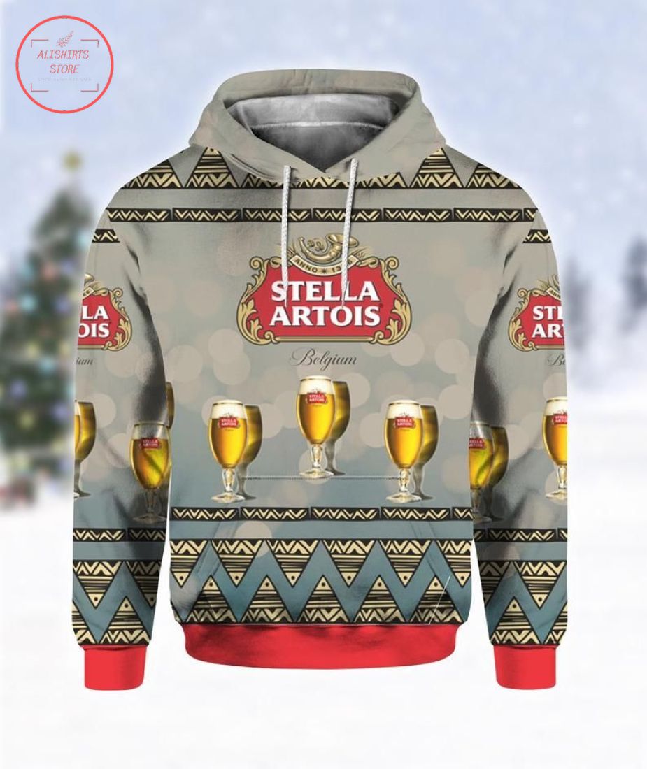 Stella Artois Beer Ugly Christmas 3d Hoodie