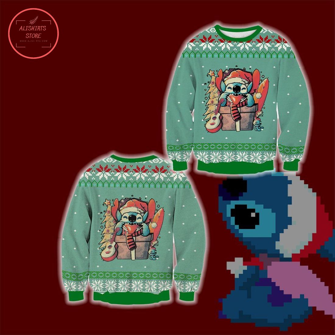 Stitch For Unisex Ugly Christmas Sweater