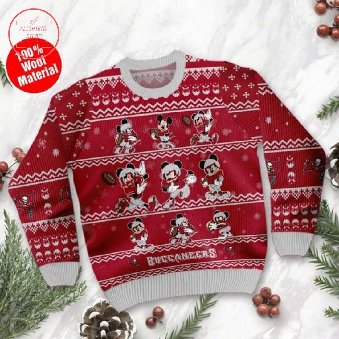 Tampa Bay Buccaneers Mickey Mouse Ugly Christmas Sweater