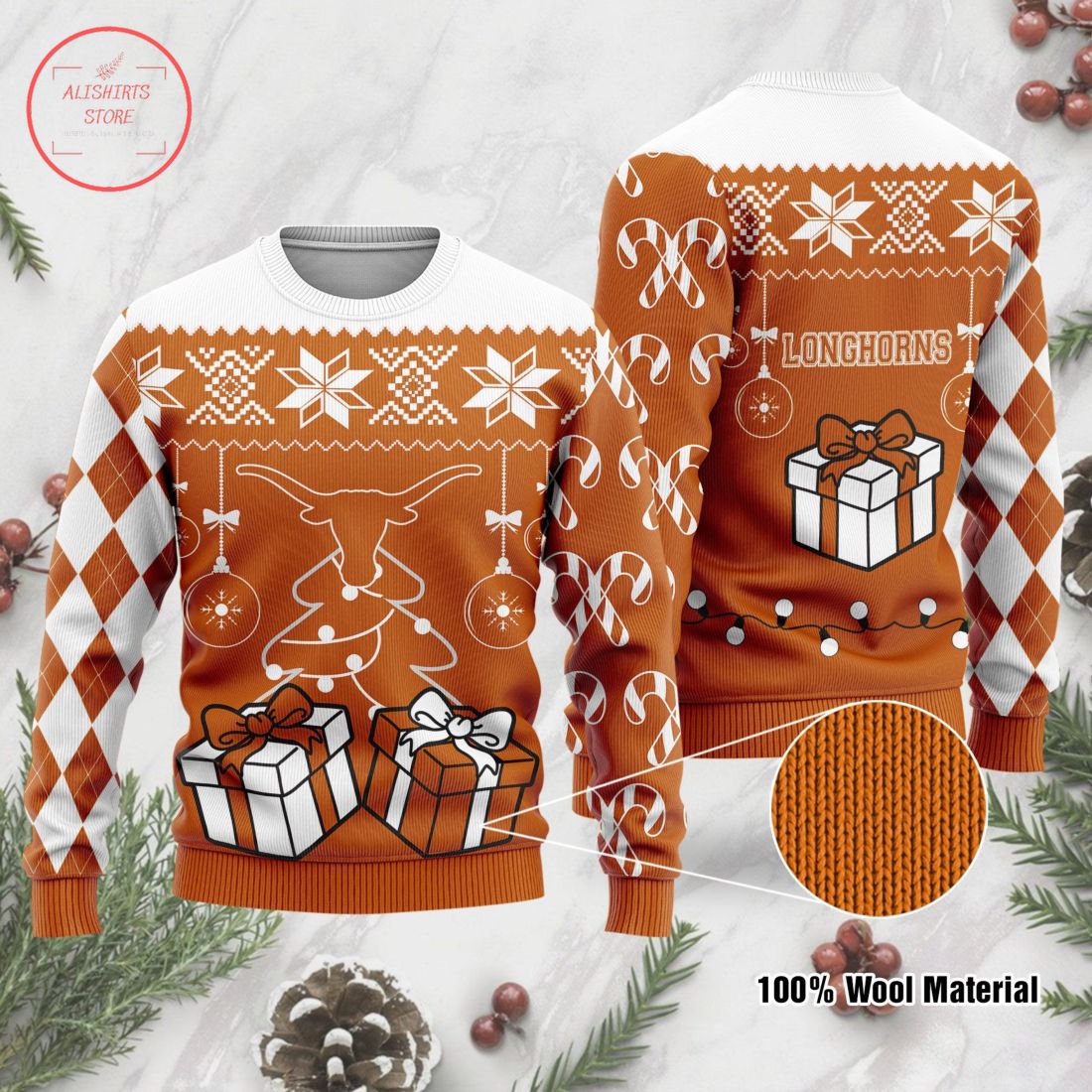 Texas Longhorns NCAA Ugly Christmas Sweater