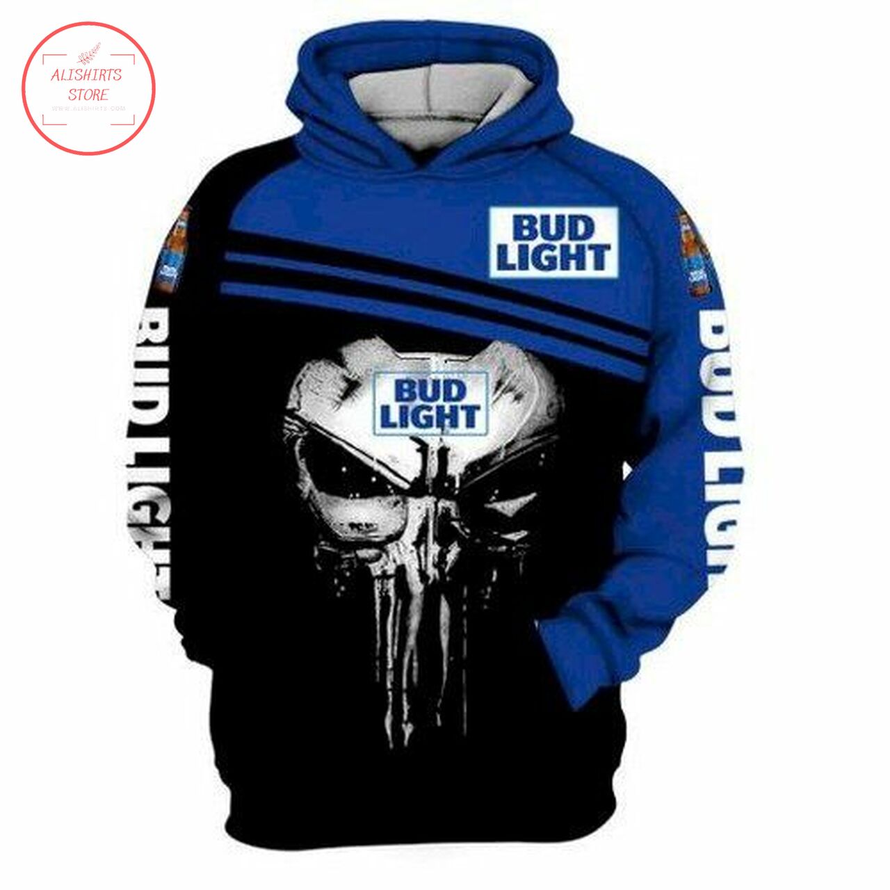 The Punisher Bud Light 3D Hoodie