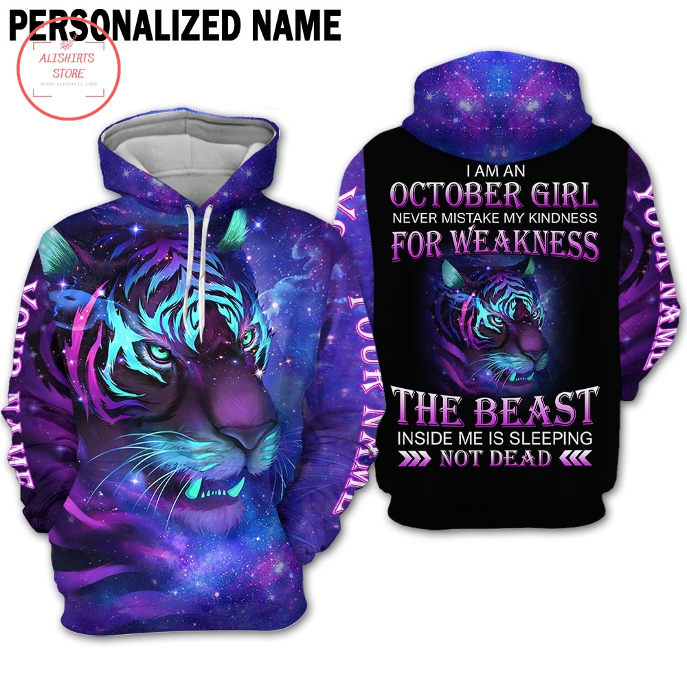 Tiger Galaxy Personalized 3D Hoodie