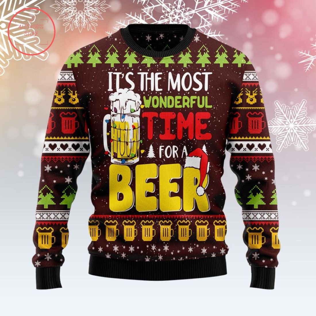 Time For Beer Ugly Christmas Sweater