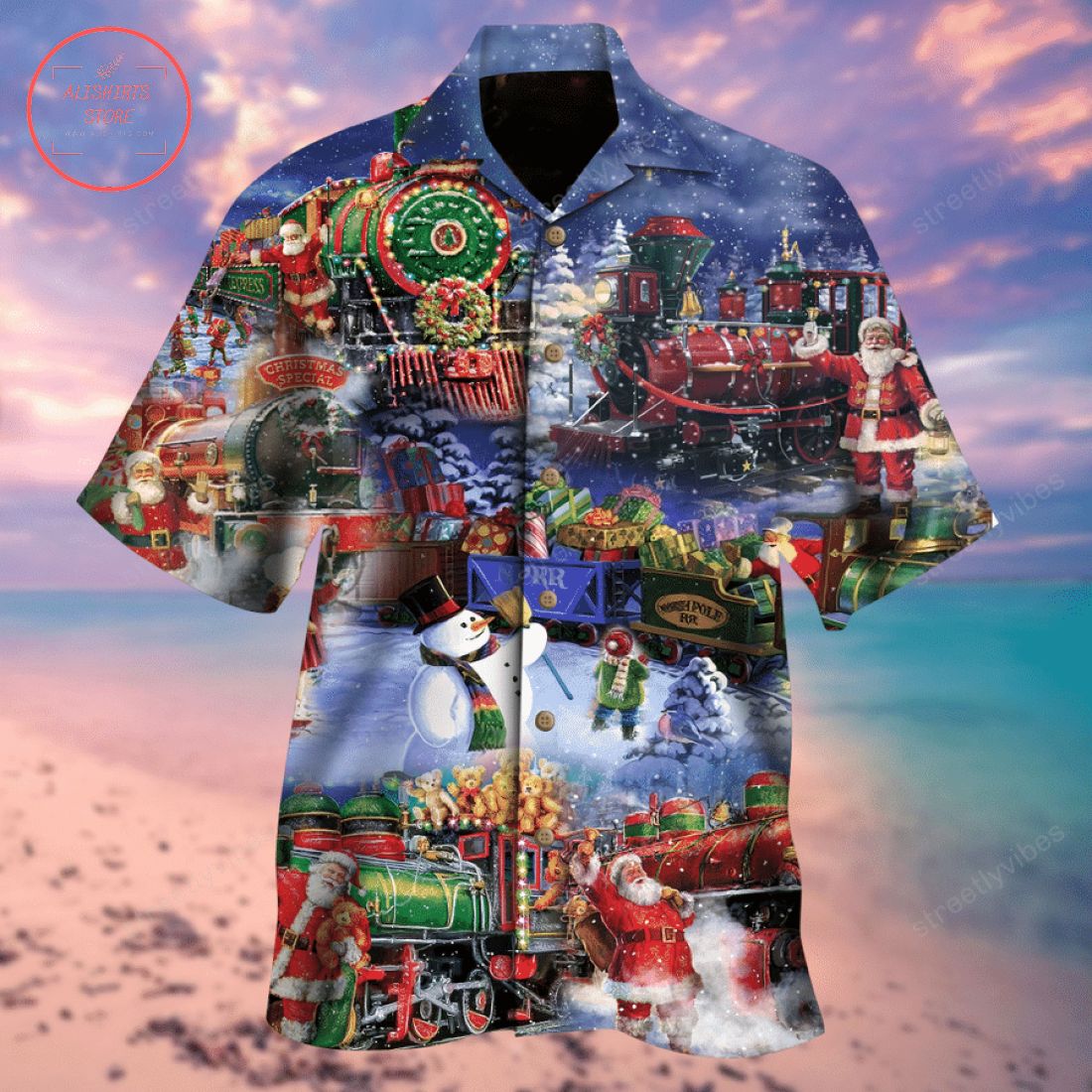 Train to Christmas Hawaiian Shirt