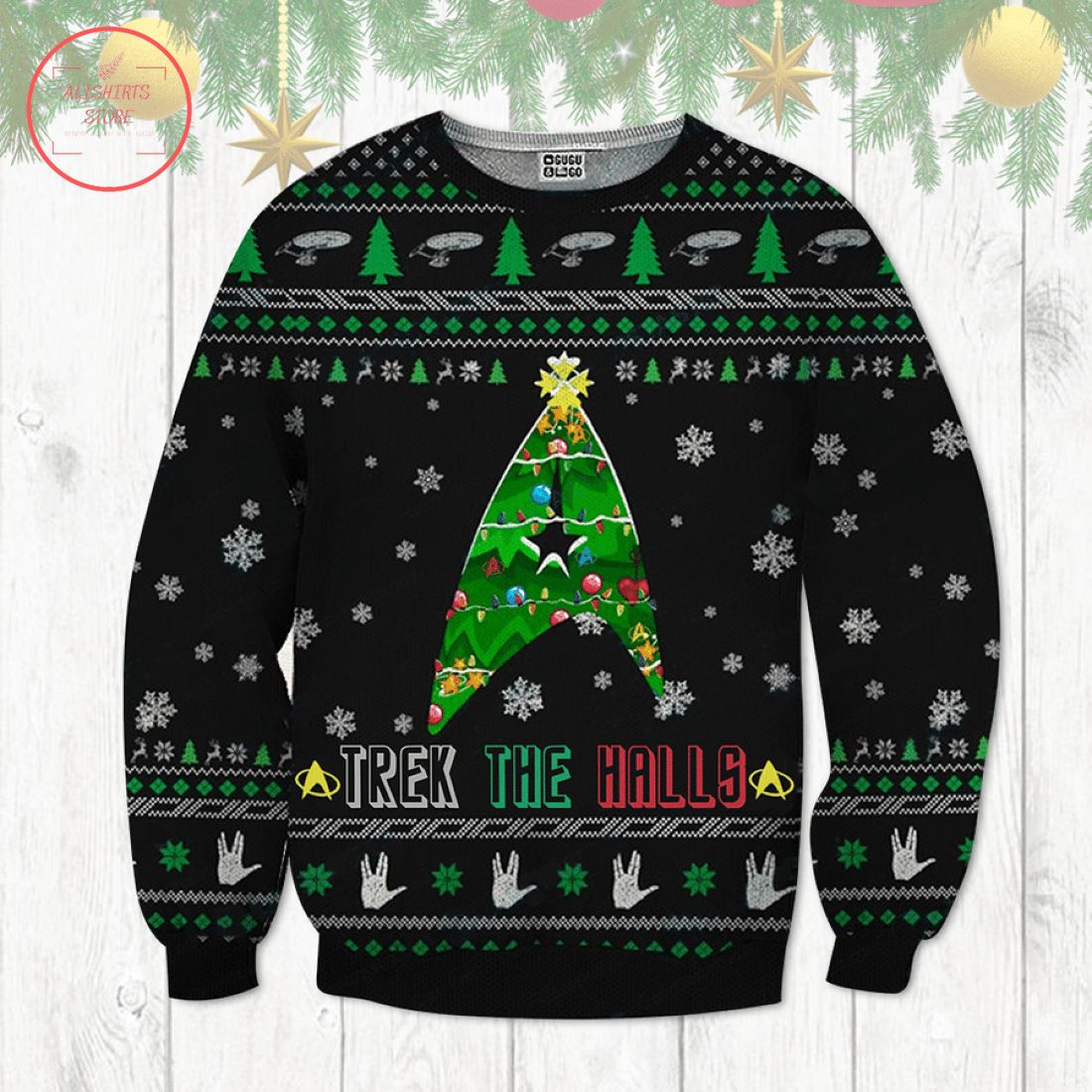 Trek The Halls Ugly Christmas Sweater