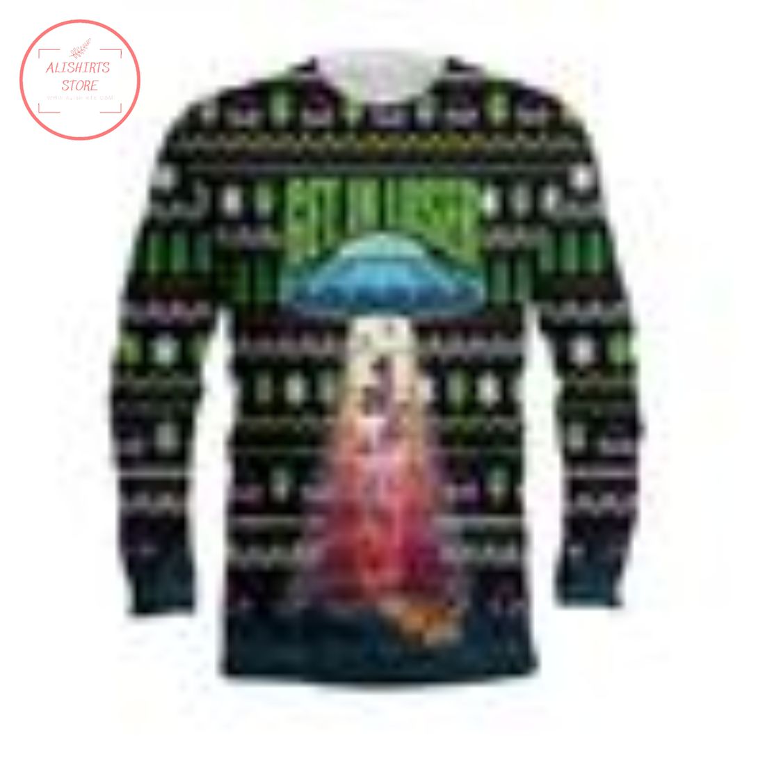 UFO Drop Santa Gift Christmas Sweater