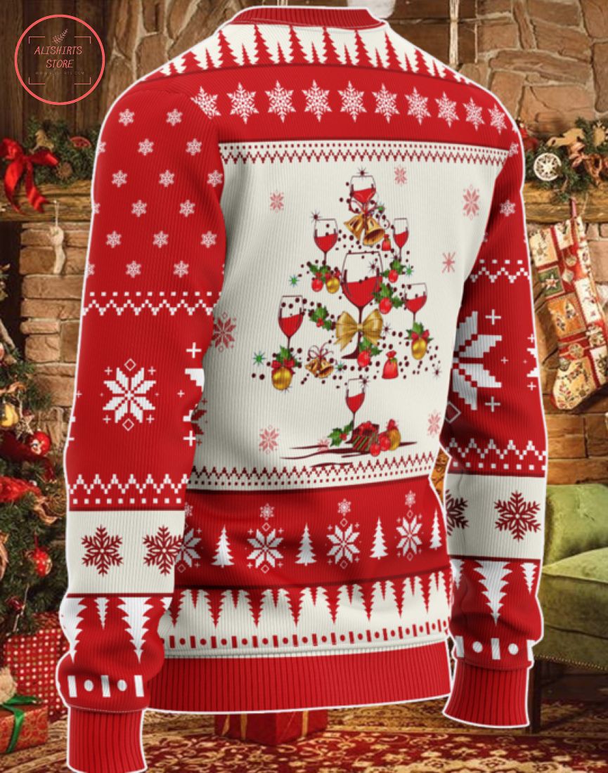 Wine Christmas Tree 2021 Ugly Sweater