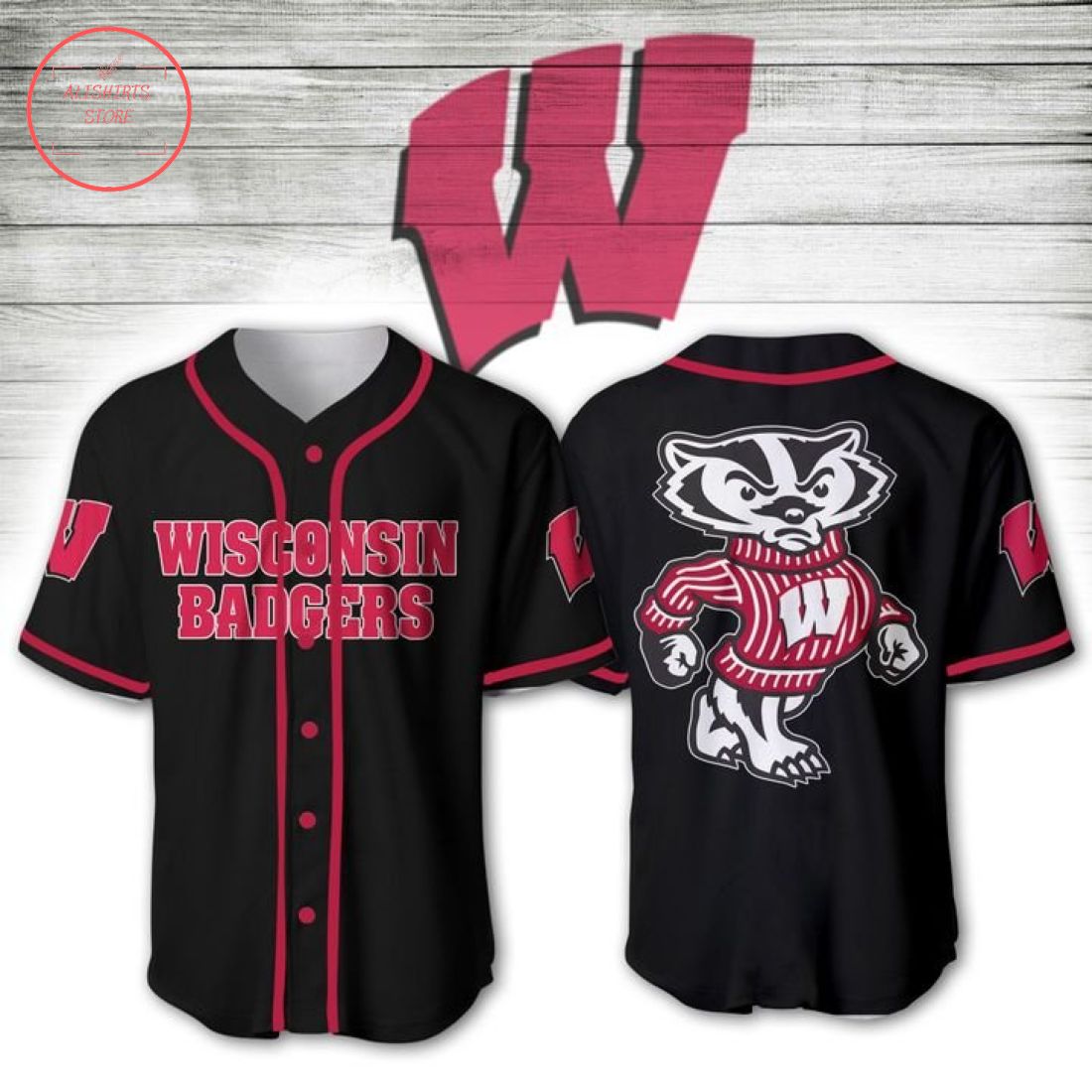 Wisconsin Badgers NCAA Baseball Jersey