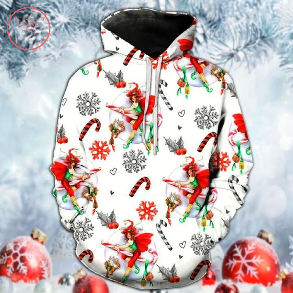 Witch Riding Candy Christmas Hoodie