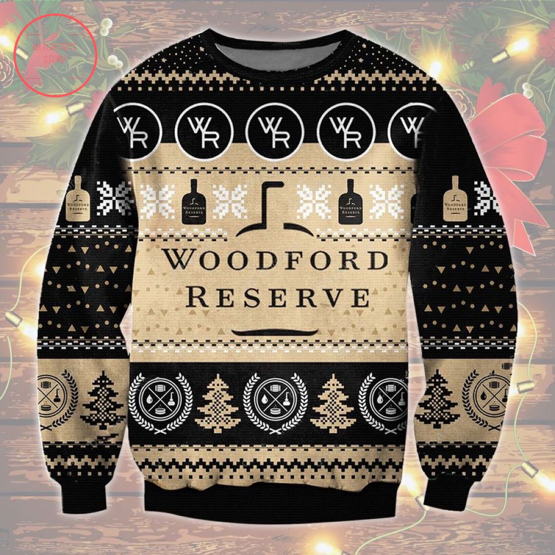 Woodford Reserve Whiskey Ugly Christmas Sweater