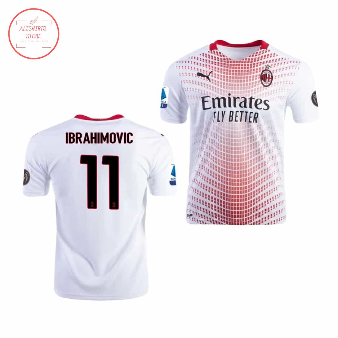 Zlatan Ibrahimovic Ac Milan Home Jersey Italian Cup 2021