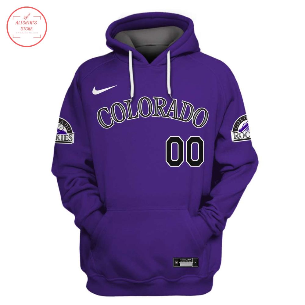 Colorado Rockies Purple Personalized Hoodie