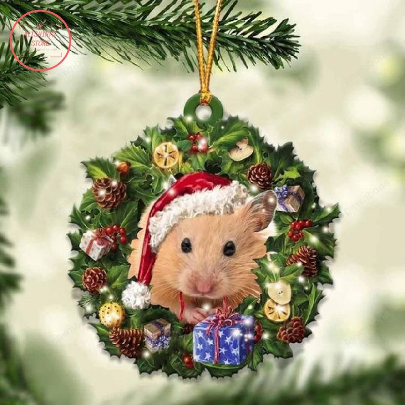 Hamster Christmas Gift Ornament