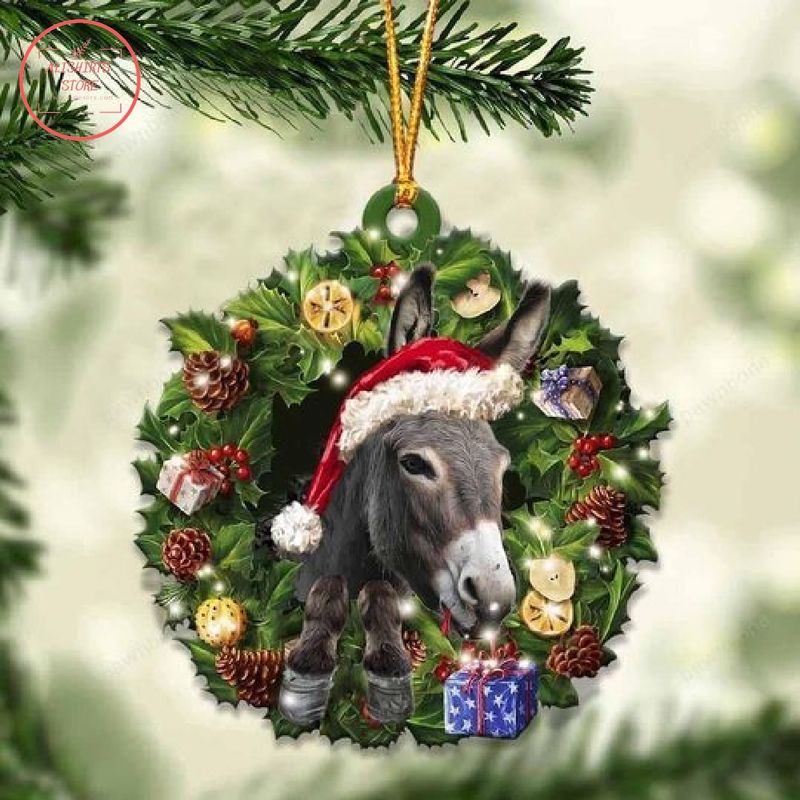 Donkey Christmas Gift Ornament