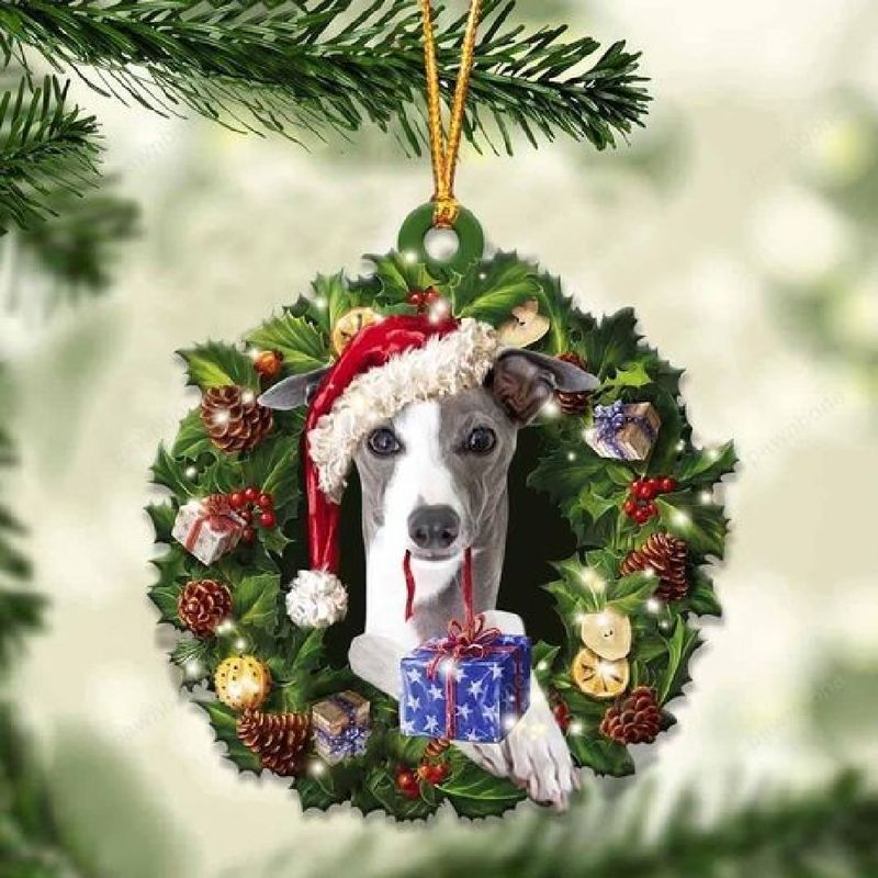 Greyhound Christmas Gift Ornament