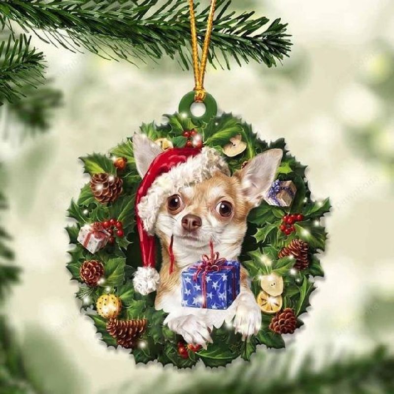 Chihuahua Christmas Gift Ornament