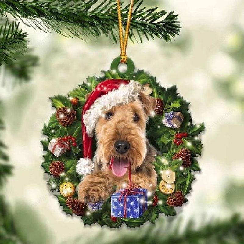 Airedale Terrier Christmas Gift Acrylic Ornament