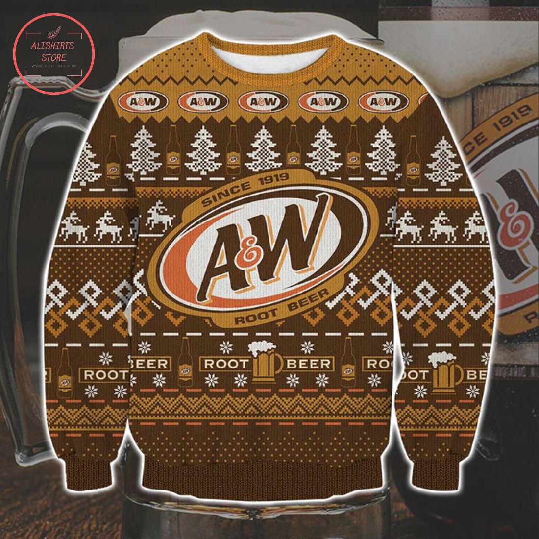 A&W Root Beer Ugly Christmas Sweater