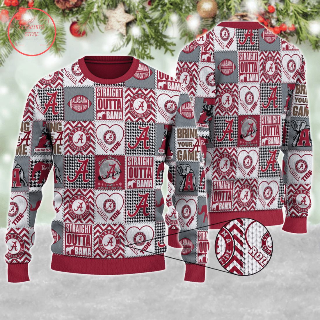 Alabama Crimson Tide NCAA Pattern Ugly Christmas Sweater