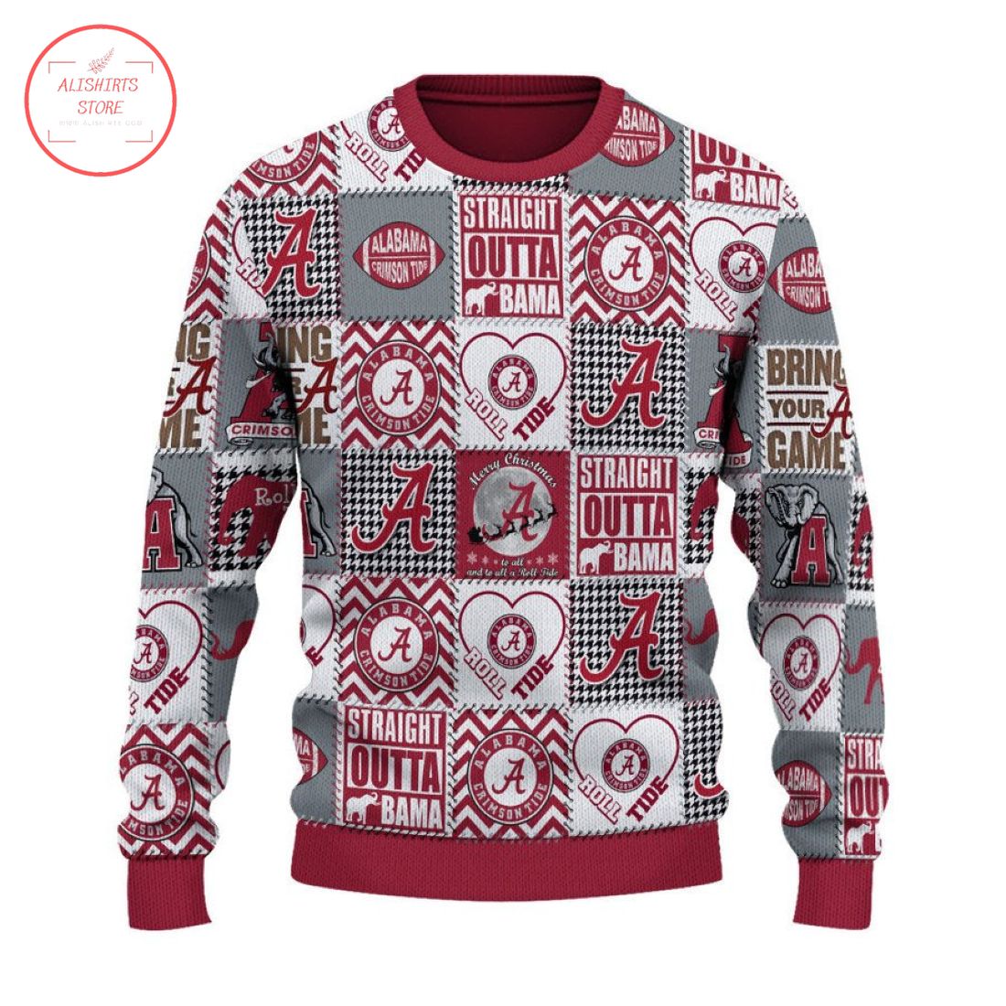 Alabama Crimson Tide NCAA Pattern Ugly Christmas Sweater